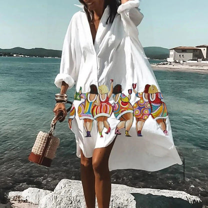 Cressida | Women’s Summer Casual Oversized Shirt Dress