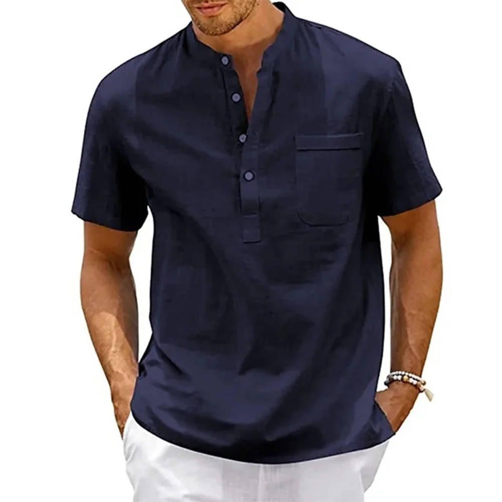 Quinlan | Men’s Band Collar Shirt