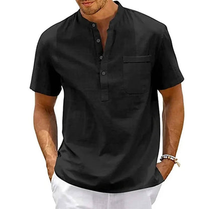 Quinlan | Men’s Band Collar Shirt