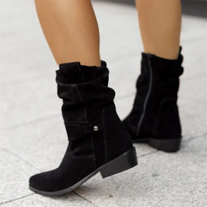 Harper | Women’s Chic Mid-Calf Suede Boots