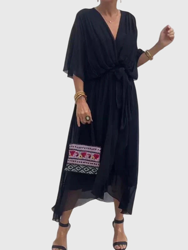 Savannah | Women’s Elegant Tie Waist Maxi Dress