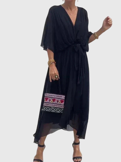 Savannah | Women’s Elegant Tie Waist Maxi Dress