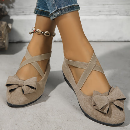 Isolde | Women’s Sophisticated Bow Detail Wedge Loafers