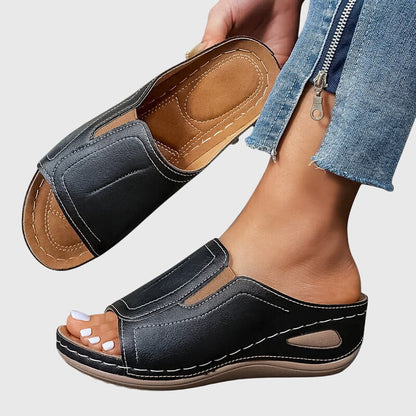 Mallie | Women’s Orthopedic Wedge Slide Sandals