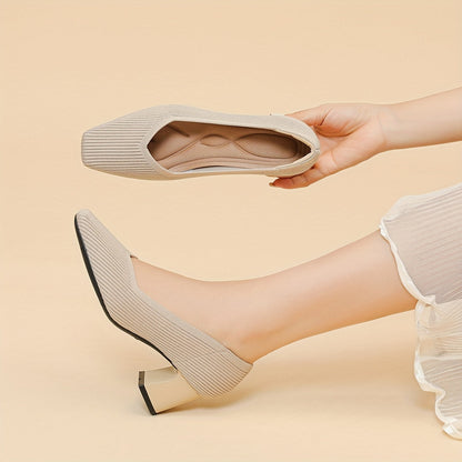 Tanya | Women’s Textured Block Heel Pumps