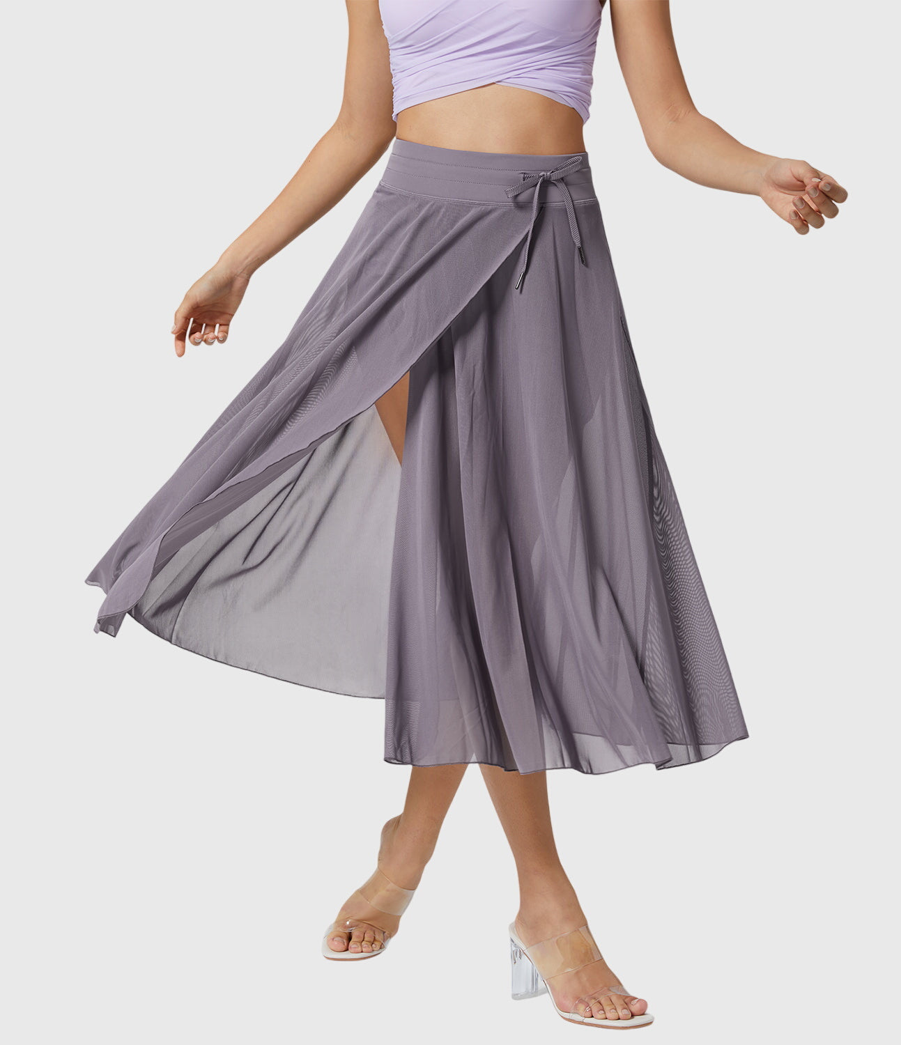 Cleo | Women’s Elegant Flowing Chiffon Midi Skirt