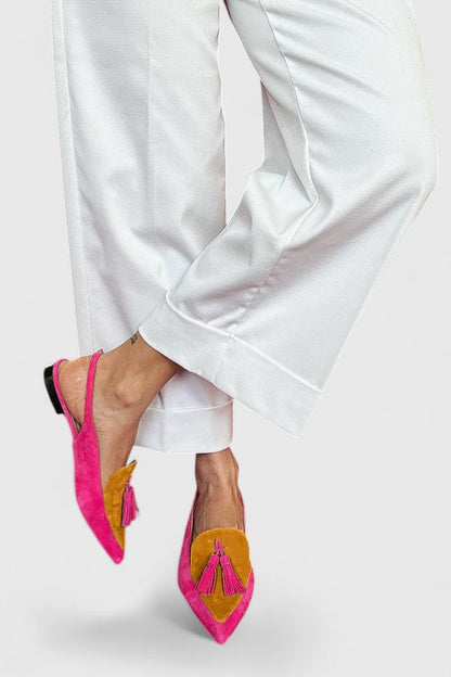 Sable | Women’s Colorblock Pointed Toe Slingback Loafers