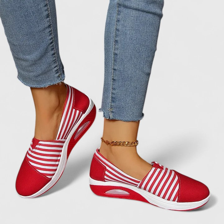Blaire | Women’s Orthopedic Striped Slip On Loafers