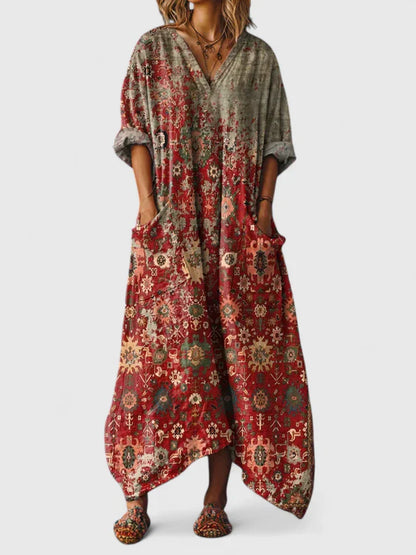 Romy | Women’s Elegant Printed Maxi Dress