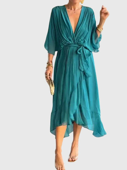 Savannah | Women’s Elegant Tie Waist Maxi Dress