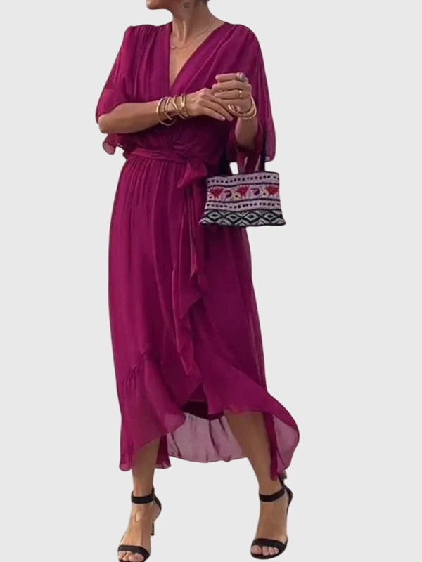 Savannah | Women’s Elegant Tie Waist Maxi Dress