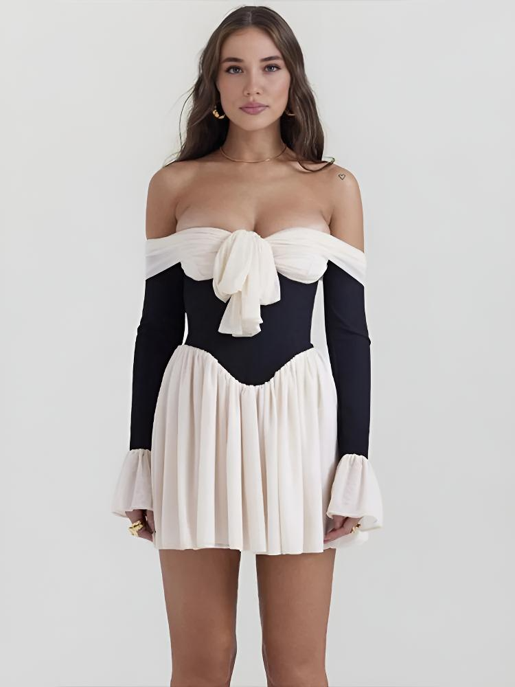 Loki | Women’s Trendy Bardot Lacceti Corset Mini Dress