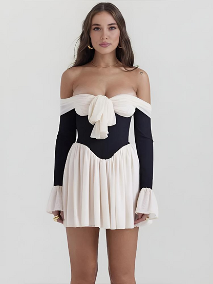 Loki | Women’s Trendy Bardot Lacceti Corset Mini Dress