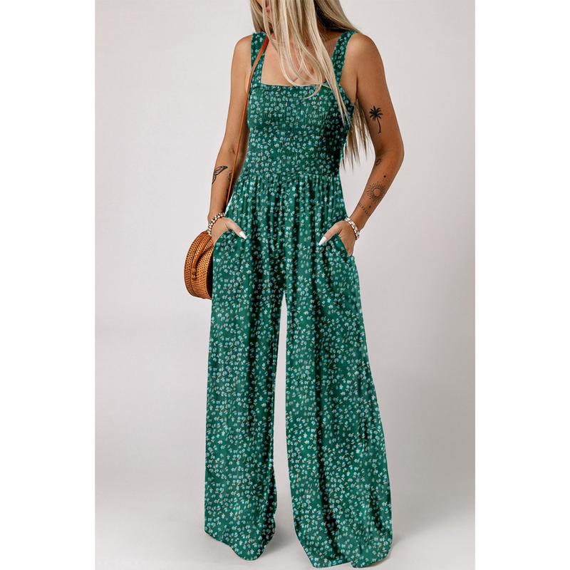 Adalyn | Women’s Elegant Spring Floral Wide-Leg Jumpsuit