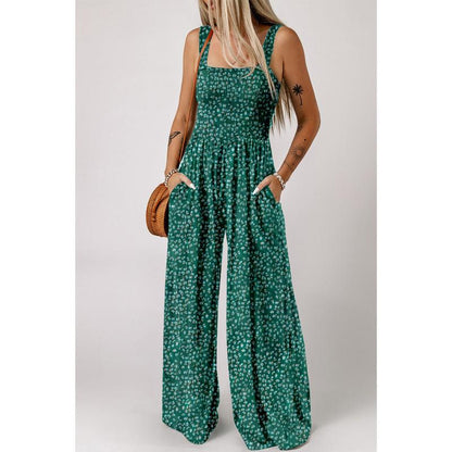 Adalyn | Women’s Elegant Spring Floral Wide-Leg Jumpsuit