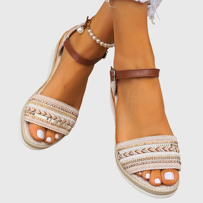 Aubrielle | Women’s Orthopedic Beaded Wedge Sandals