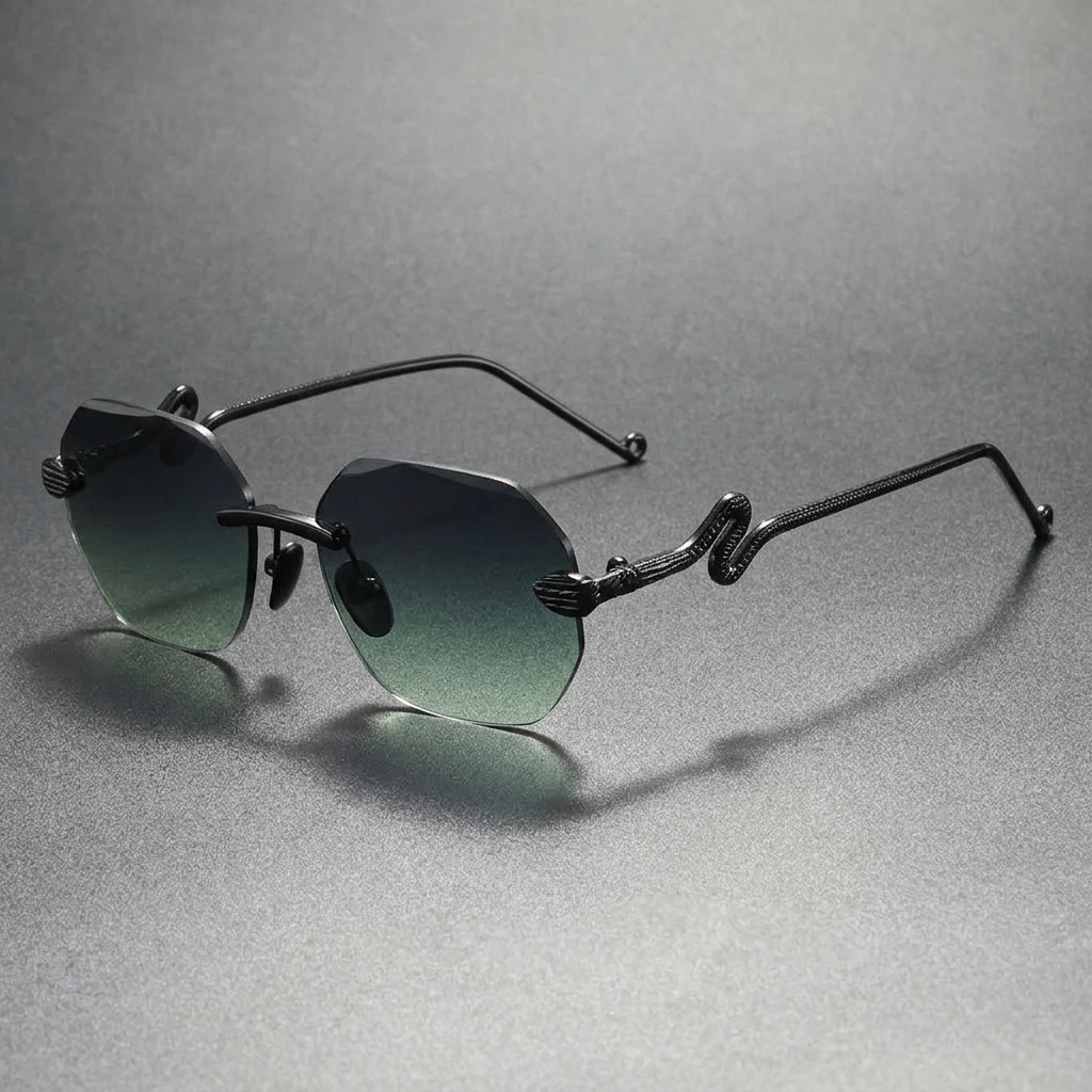 Rexton | Men's Temple Rimless Sunglasses