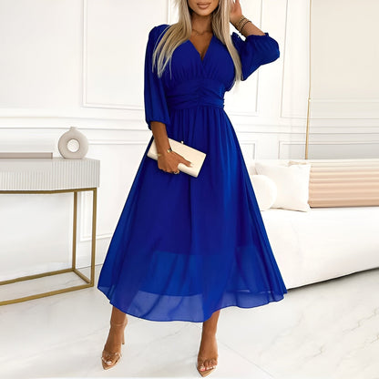 Evadne | Women’s V Neck Midi Dress