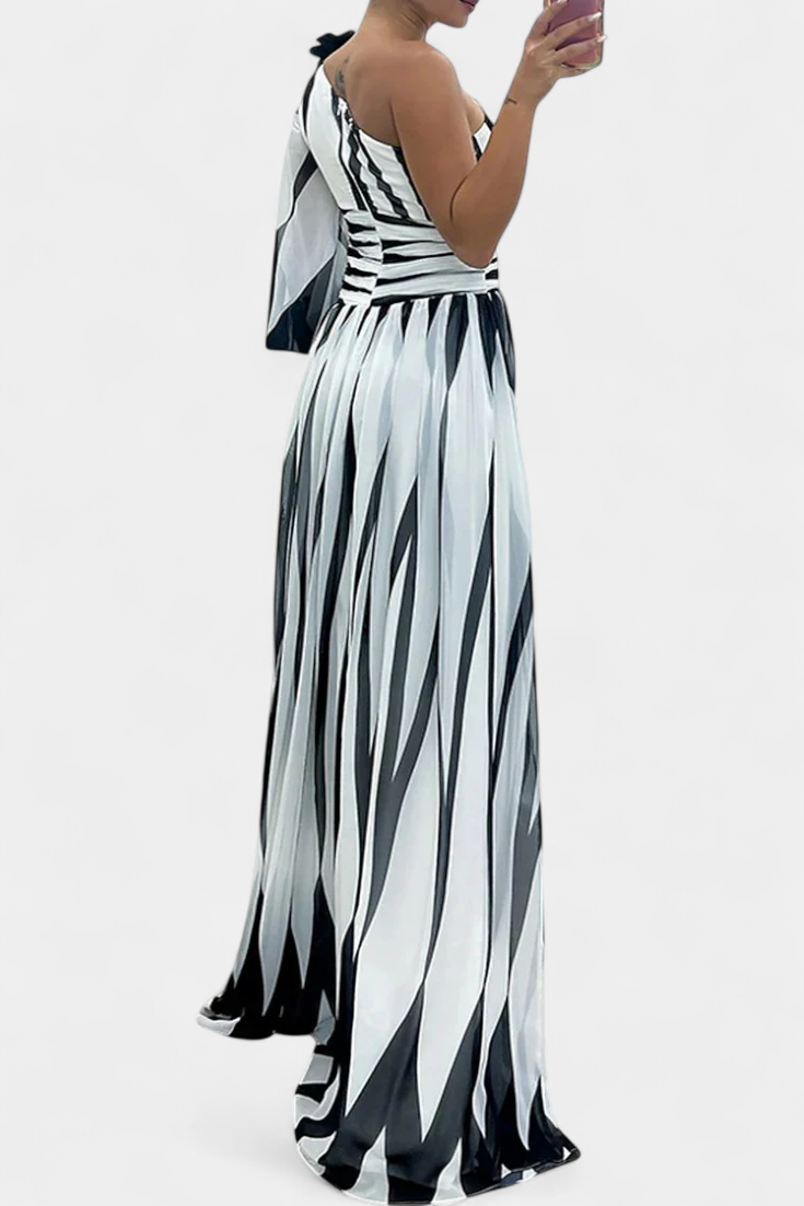 Raelyn | Women’s Sophisticated One-Shoulder Slit Maxi Dress