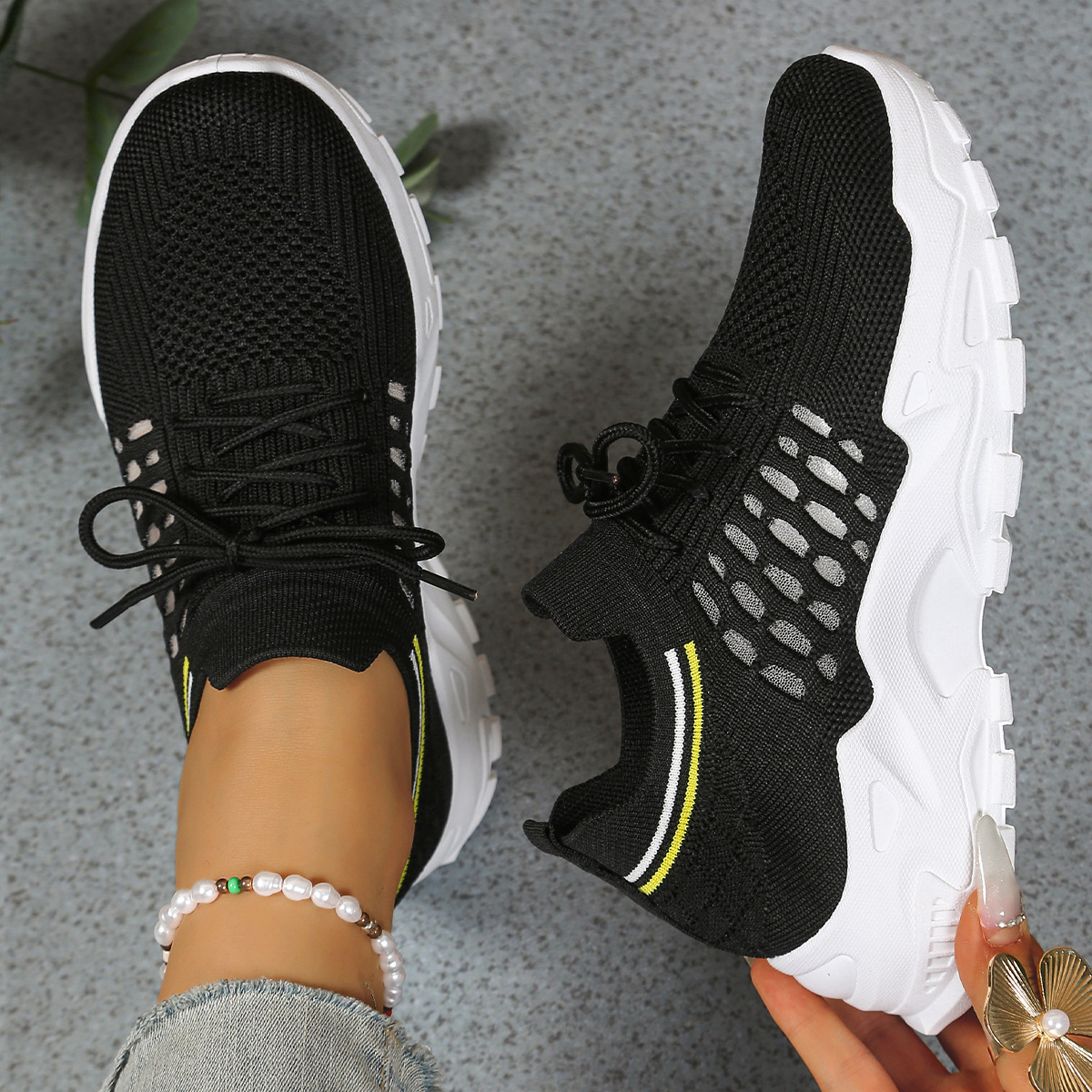 Everly | Women’s Orthopedic Breathable Lace Up Sneakers