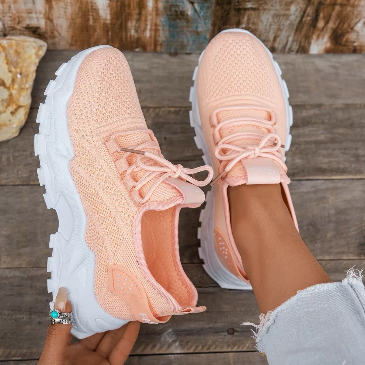 Everly | Women’s Orthopedic Breathable Lace Up Sneakers