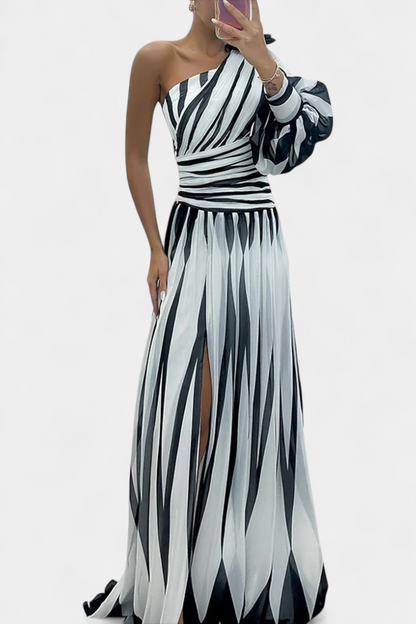 Raelyn | Women’s Sophisticated One-Shoulder Slit Maxi Dress