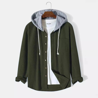 Merrick | Men’s Corduroy Button-Up Hoodie