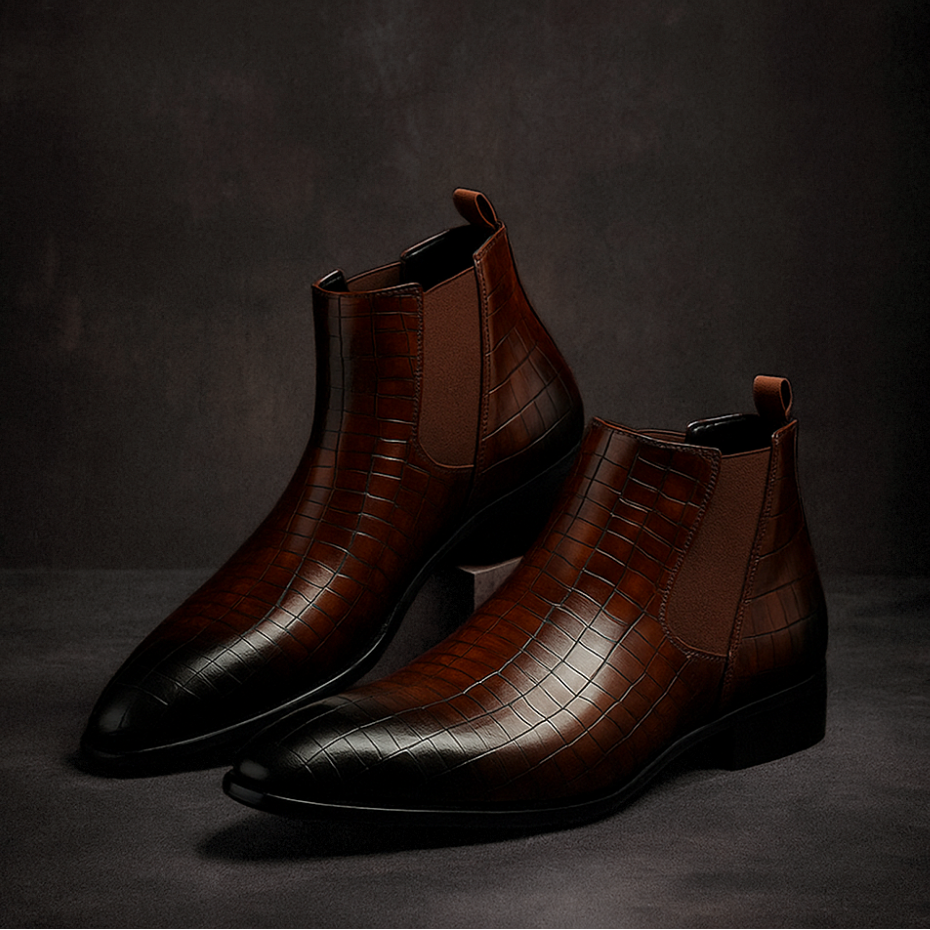 Thomas | Men’s Snakeskin Chelsea Shoes