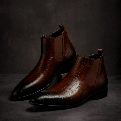 Thomas | Men’s Snakeskin Chelsea Shoes