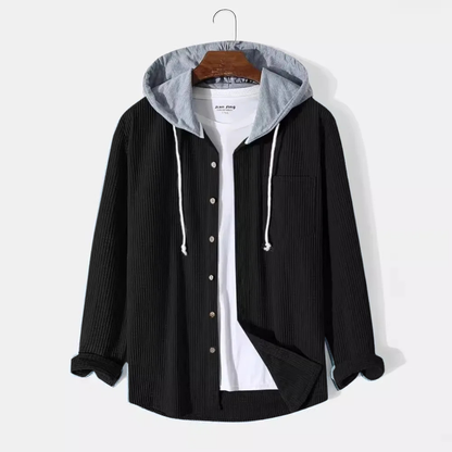 Merrick | Men’s Corduroy Button-Up Hoodie