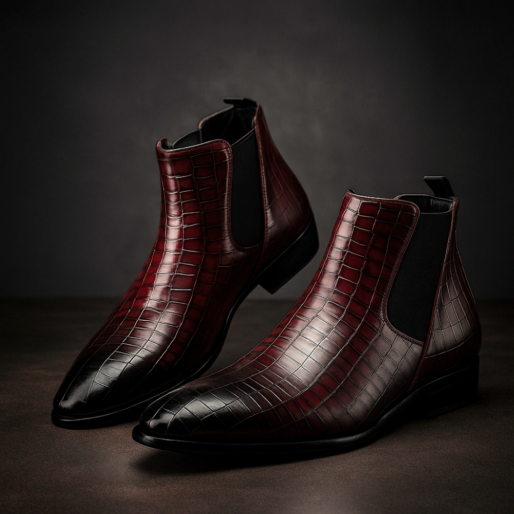 Thomas | Men’s Snakeskin Chelsea Shoes