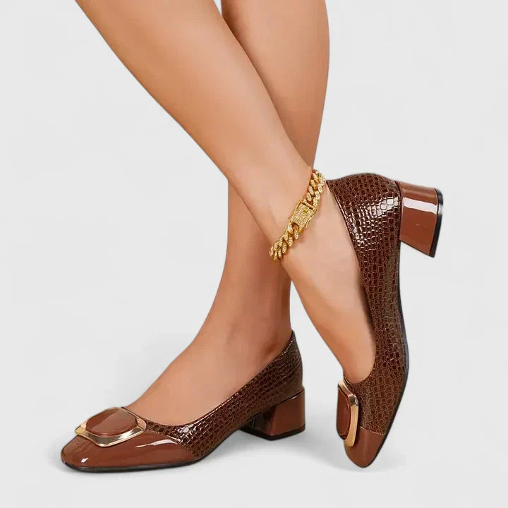 Valleria | Women’s Comfortable Textured Block Heels