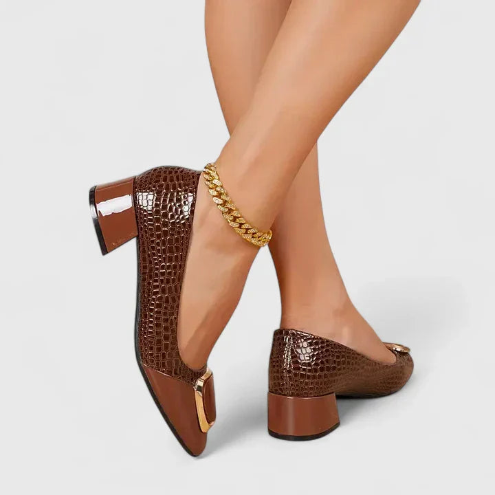 Valleria | Women’s Comfortable Textured Block Heels