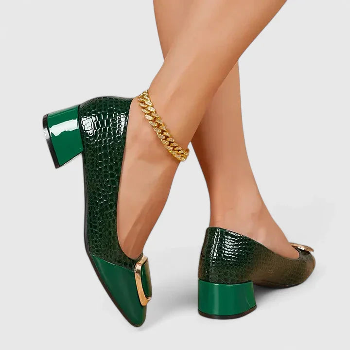 Valleria | Women’s Comfortable Textured Block Heels