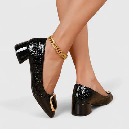 Valleria | Women’s Comfortable Textured Block Heels