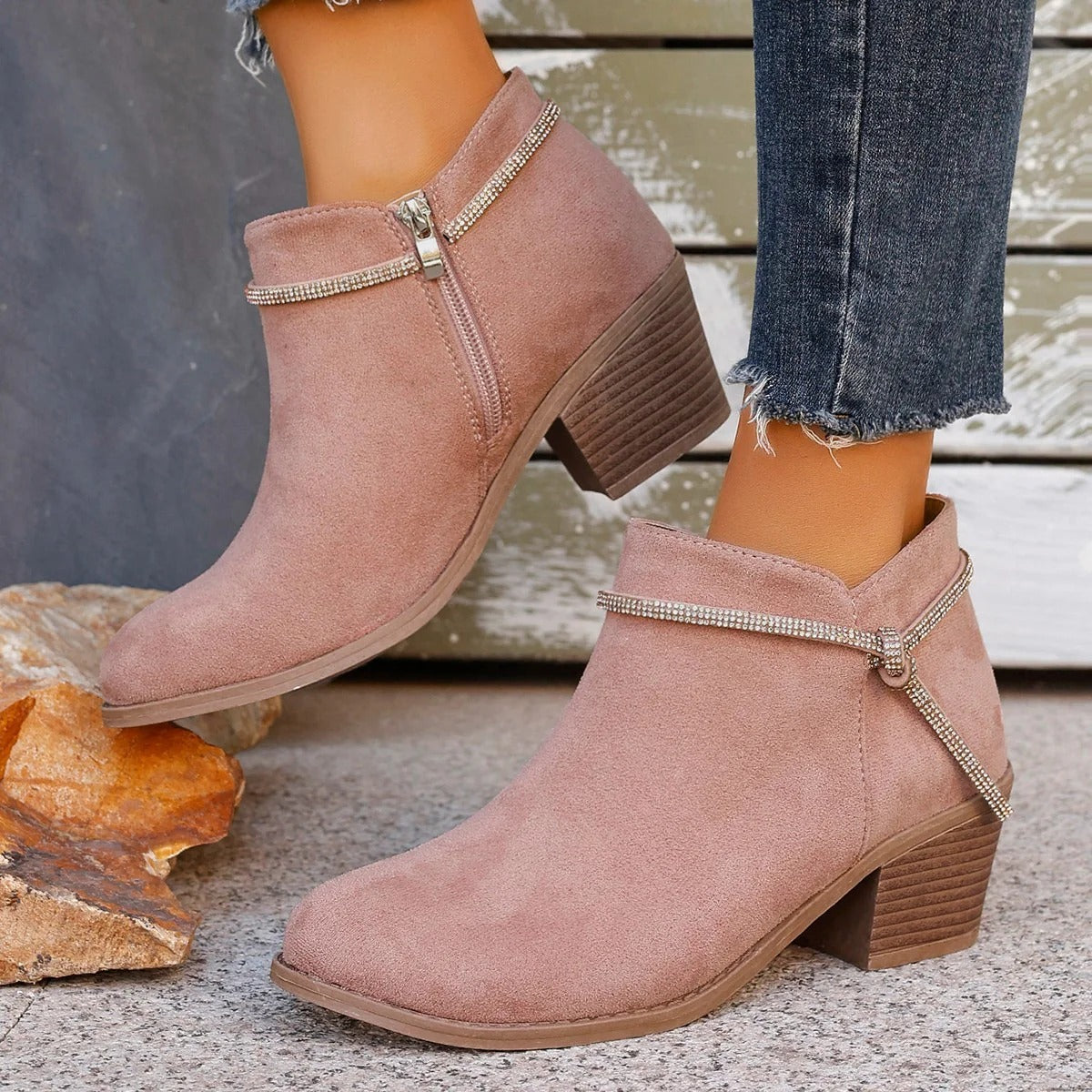 Sierra | Women’s Suede-Look Orthopedic Ankle Boots