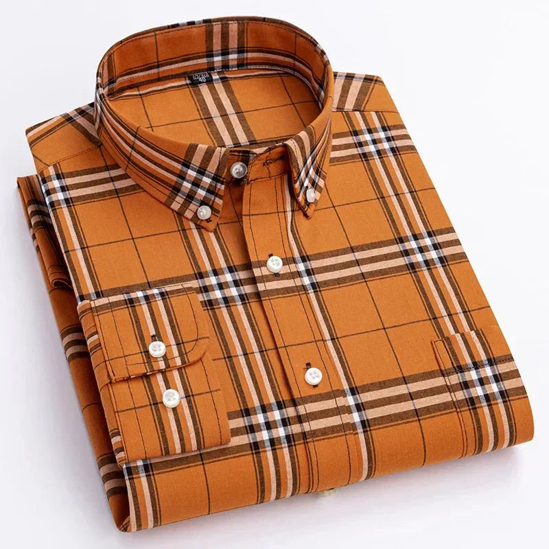 Gavin | Men’s Plaid Button-Up Shirt with Classic Collar