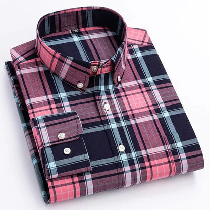 Gavin | Men’s Plaid Button-Up Shirt with Classic Collar