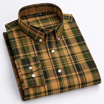 Gavin | Men’s Plaid Button-Up Shirt with Classic Collar