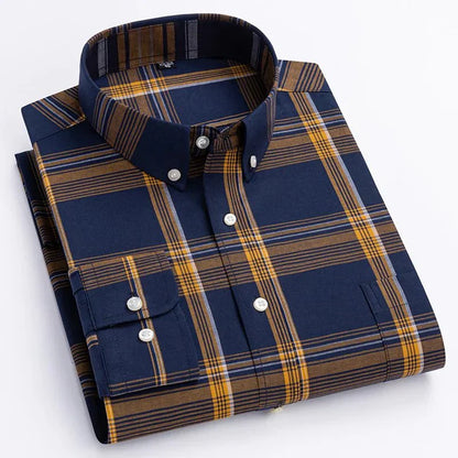 Gavin | Men’s Plaid Button-Up Shirt with Classic Collar