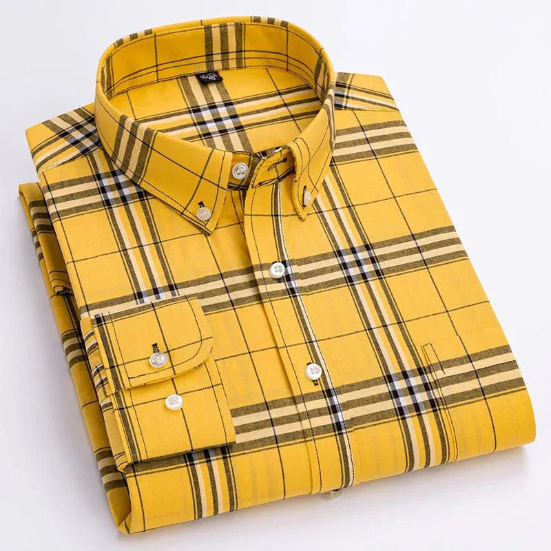 Gavin | Men’s Plaid Button-Up Shirt with Classic Collar