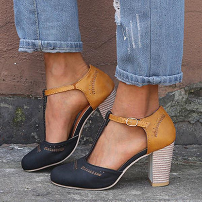 Mireille | Women’s Spring Chunky Heel Mary Janes