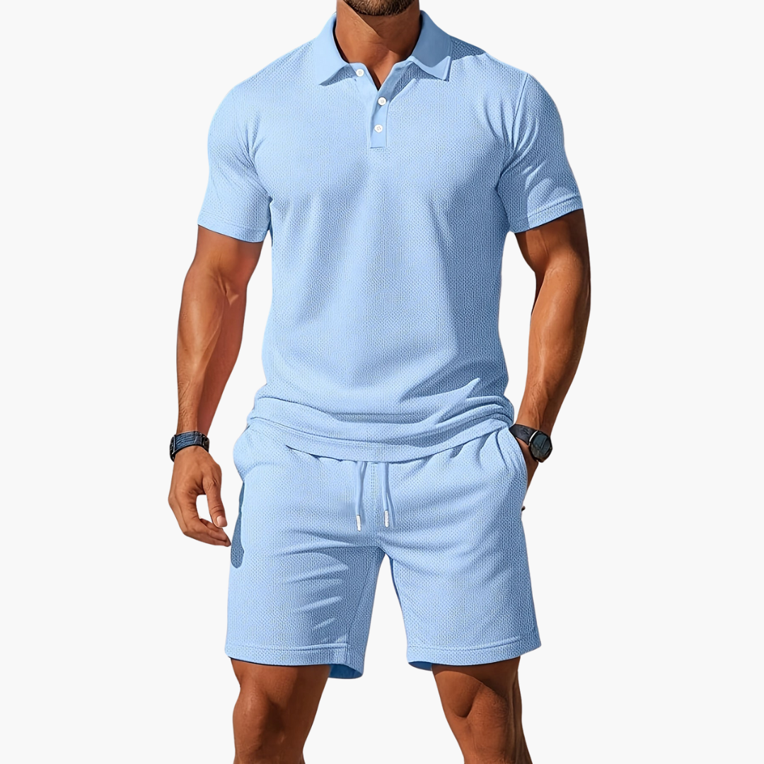 Braylen | Men’s Polo Shirt Shorts Casual Set