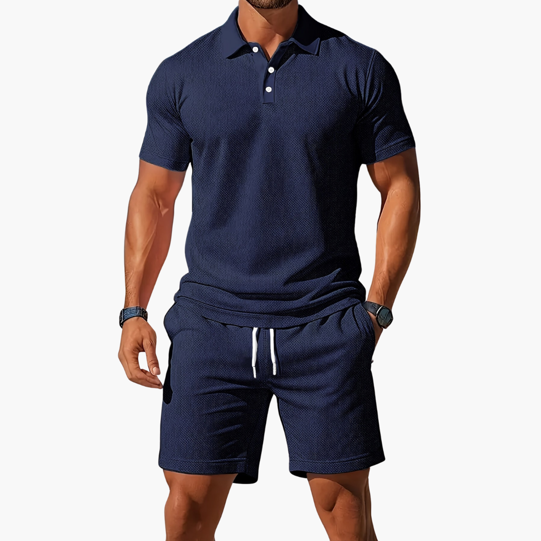 Braylen | Men’s Polo Shirt Shorts Casual Set
