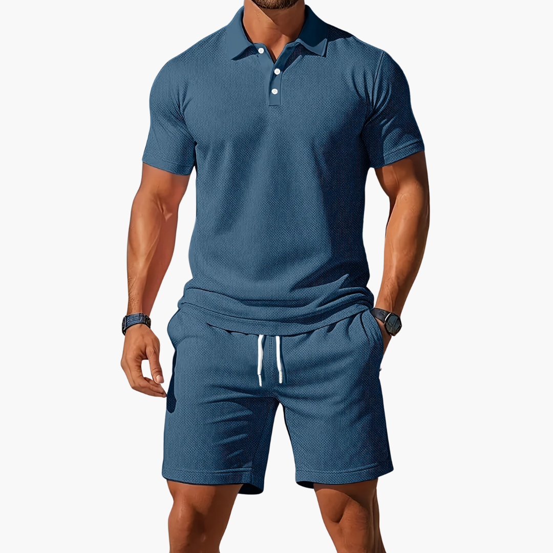 Braylen | Men’s Polo Shirt Shorts Casual Set