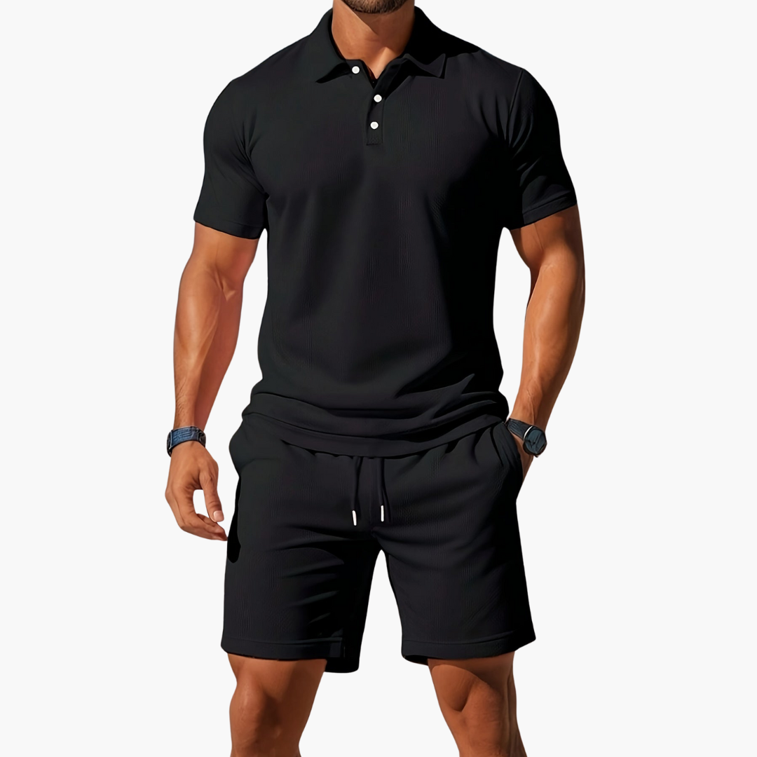 Braylen | Men’s Polo Shirt Shorts Casual Set