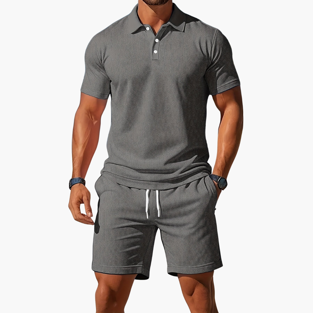 Braylen | Men’s Polo Shirt Shorts Casual Set