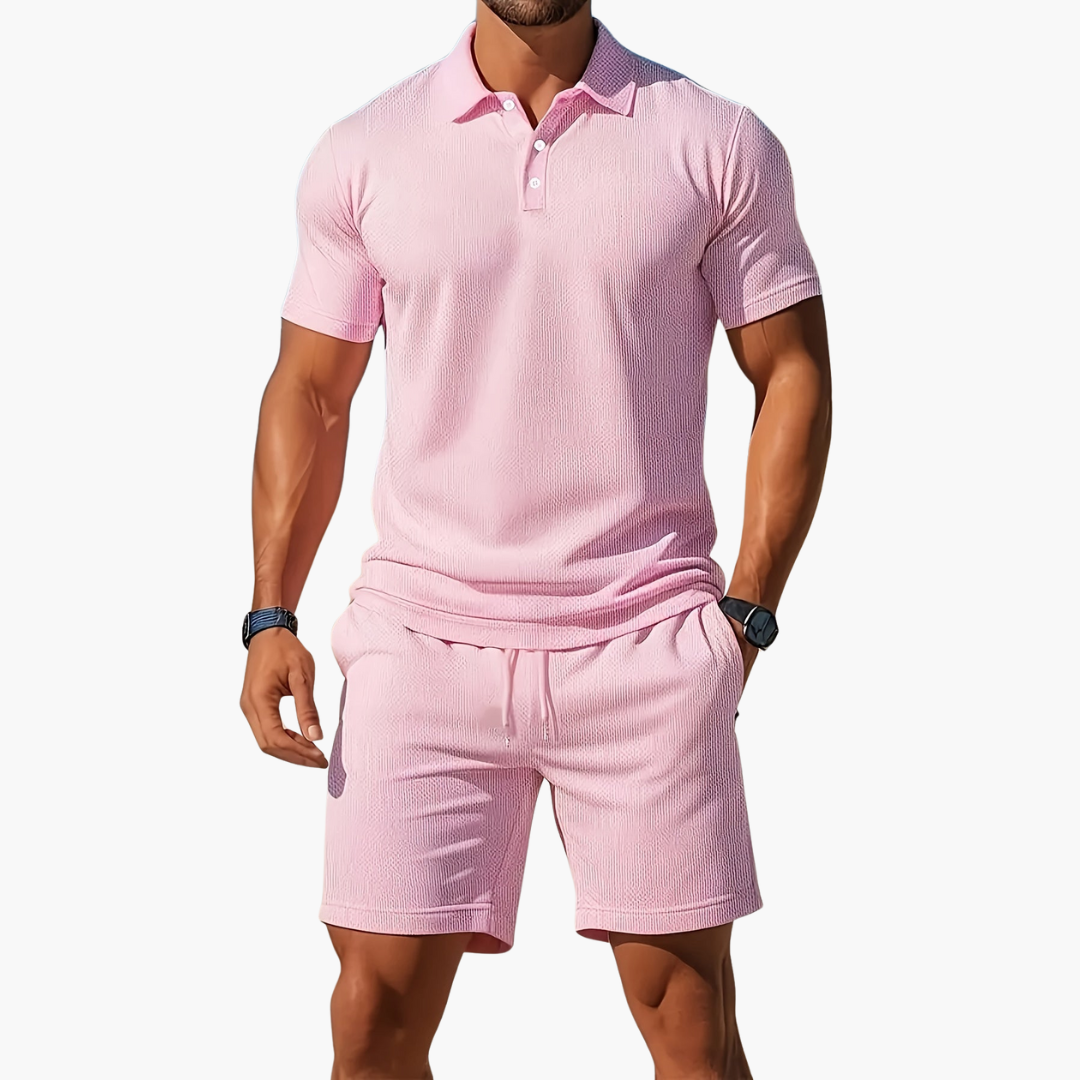 Braylen | Men’s Polo Shirt Shorts Casual Set