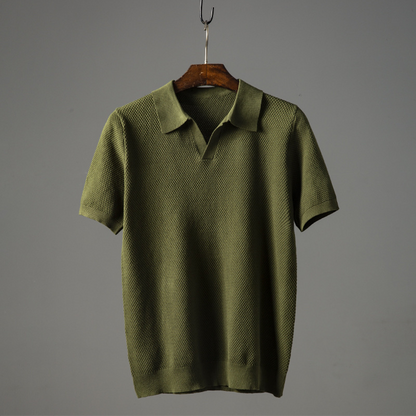 Brenner | Men’s Textured Short Sleeve Classic Polo Shirt