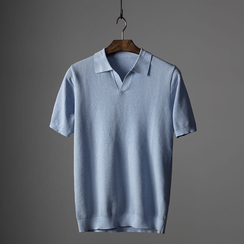Brenner | Men’s Textured Short Sleeve Classic Polo Shirt